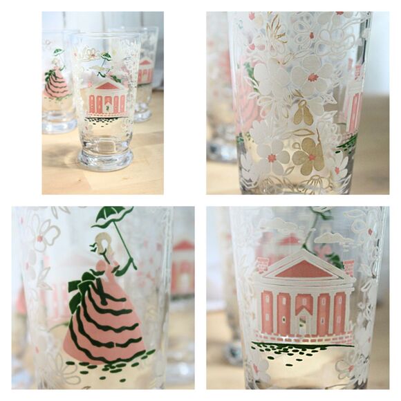 Set of 3/Vintage Libbey Glassware Southern Americana Plantation 10 oz - Picture 2 of 2